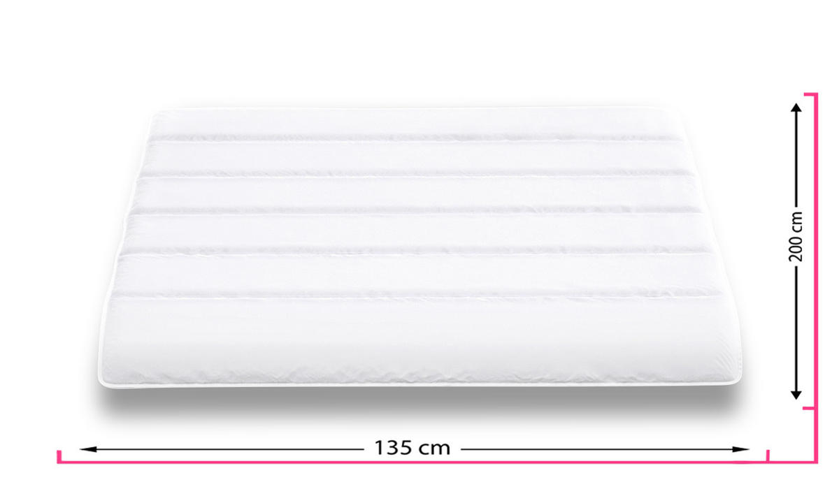 BETTENSET 2er Set Bettdecke und Kopfkissen 135/200 cm Microfaser Ganzjahresdecke - Weiß, Textil (135/200cm) - wometo