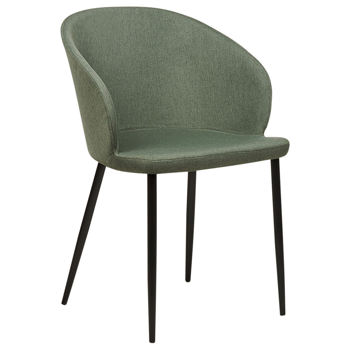 JÍDELNÍ ŽIDLE sada 2 ks tmavě zelená/černá Mason - černá/zelená barva, textil (45/82/45cm) - Beliani