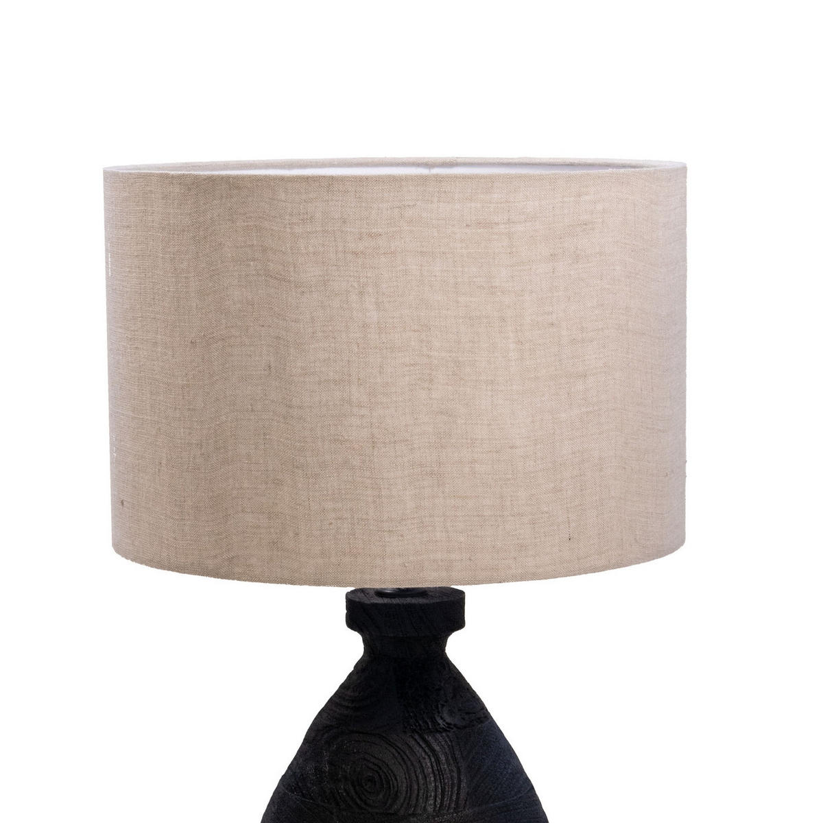 TISCHLAMPE aus Holz 35cm, schwarz - Schwarz, Holz (35/35/55cm) - Giga Meubel