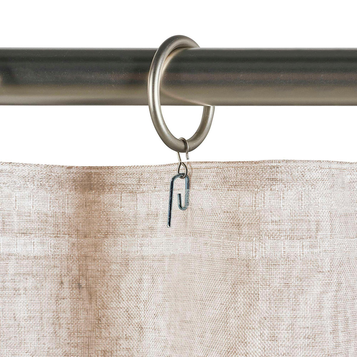 VORHANG MIT KRÄUSELBAND, lichtdurchlässig, Farbe Beige, 300X300 - Beige, Kunststoff (300/300cm) - STORESDECO