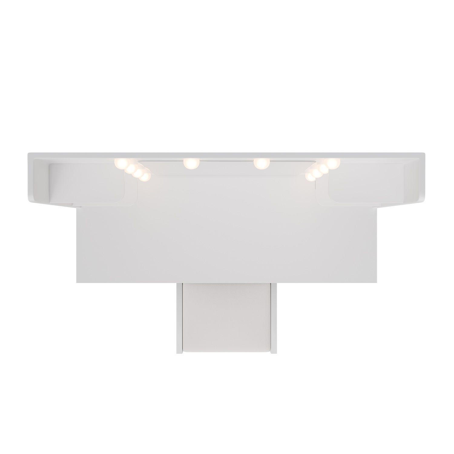 Thumbnail - Juskys Schminktisch, Weiß, Holz, 107x140x40 cm, Schlafzimmer, Schminktische