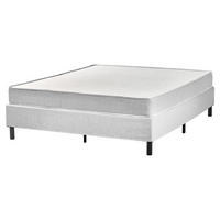 BOXSPRINGBETT 160/200 cm Hellgrau Countess - Hellgrau/Braun, Textil (160/200cm) - Beliani