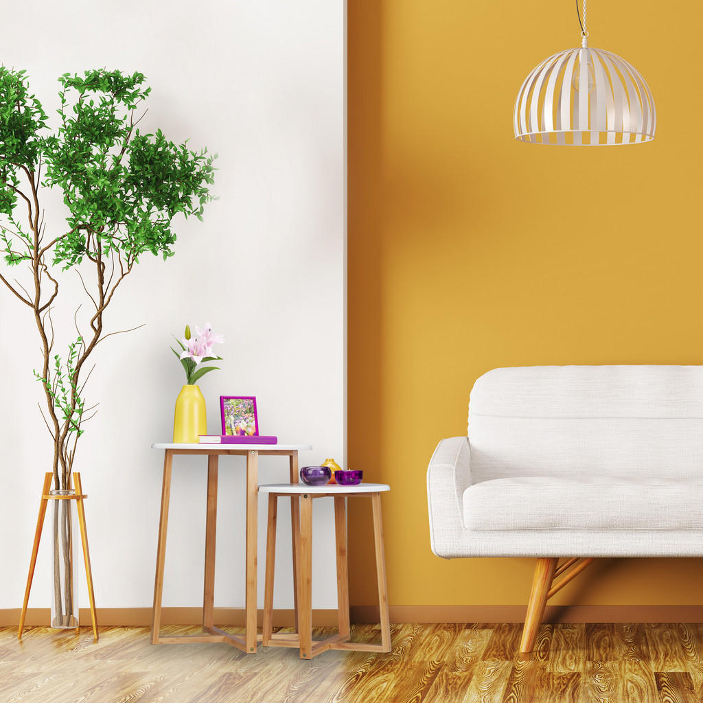 Thumbnail - Relaxdays 2Xbeistelltisch, Mehrfarbig, Holz, Holzwerkstoff, 50x60.5x50 cm, Wohnzimmer, Wohnzimmertische, Beistelltische