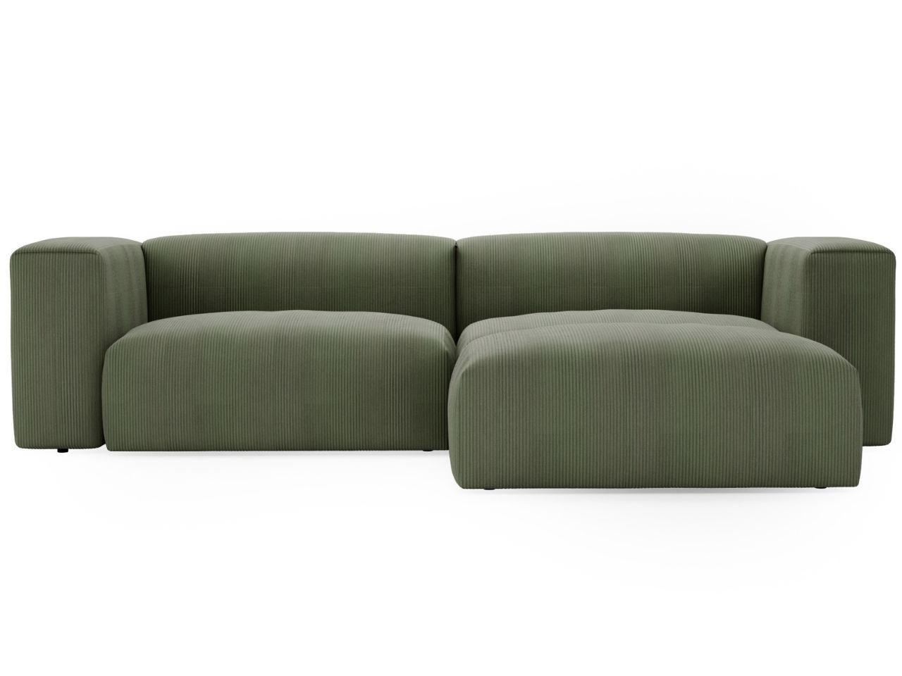 ECKSOFA Landi Grün Rechts - Schwarz/Grün, Kunststoff/Textil (240/180cm) - Graingold