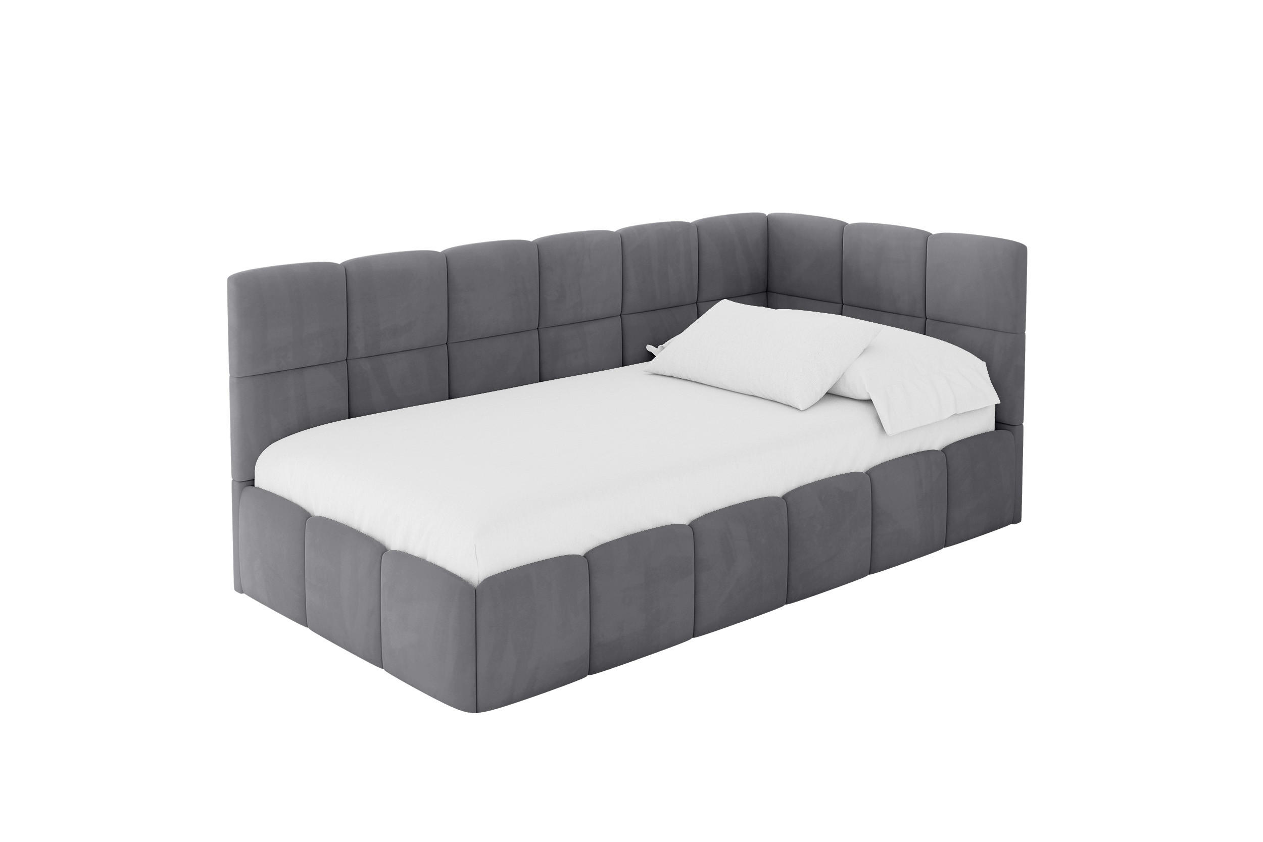 ALTDECOR JEDNOLŮŽKOVÁ POSTEL pro mládež s úložným prostorem vlevo, bez matrace - LIVY 100x200 tmavě šedá