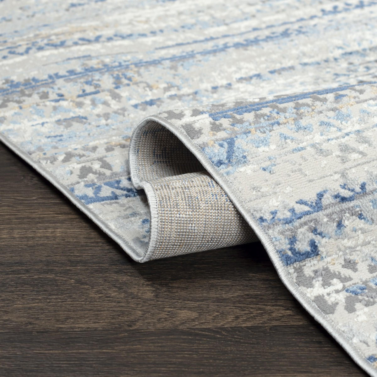 KOBEREC béžový krémový modrý - 200 x 300 cm - modrá, textil (200/300cm) - Mazovia
