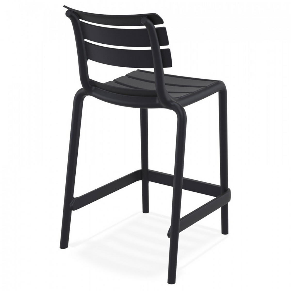 BARHOCKER Schwarz 52x95x55cm - Schwarz, Kunststoff (52/95/55cm) - AlterEgo