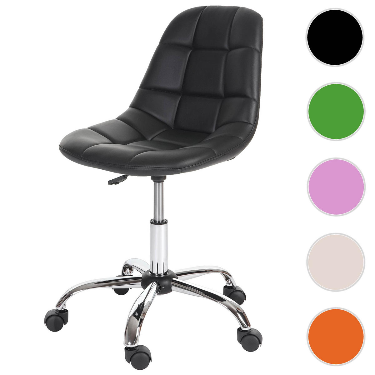 DREHSTUHL Schwarz - Schwarz, Textil (62/92/54cm) - MCW