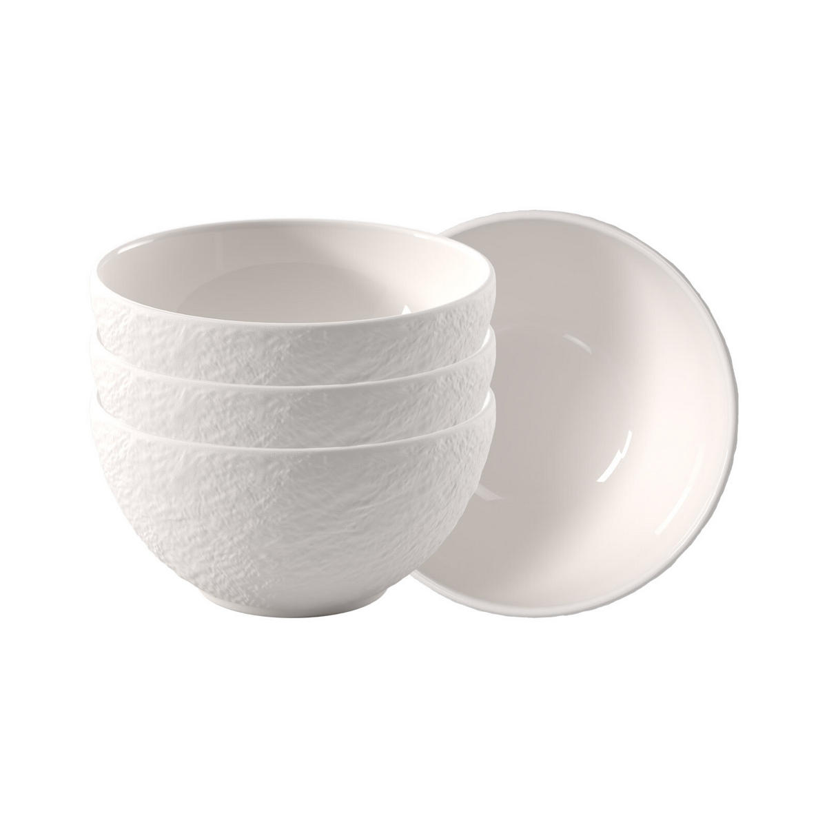 MÜSLISCHALEN Manufacture Ice weiß ø 14 cm 4er Set - Weiß, Keramik (14cm) - Villeroy & Boch