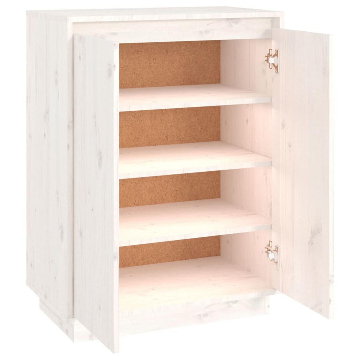 SCHUHSCHRANK Castrop 60/35/80 cm - Weiß, Holzwerkstoff (60/80/35cm) - Nettlife