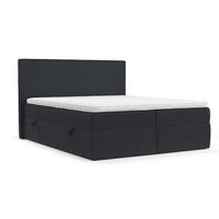 BOXBETT Nuvia 160/200 cm Anthrazit im Riva Stoff - Anthrazit/Schwarz, Holz/Holzwerkstoff (160/200cm) - AltaBeds