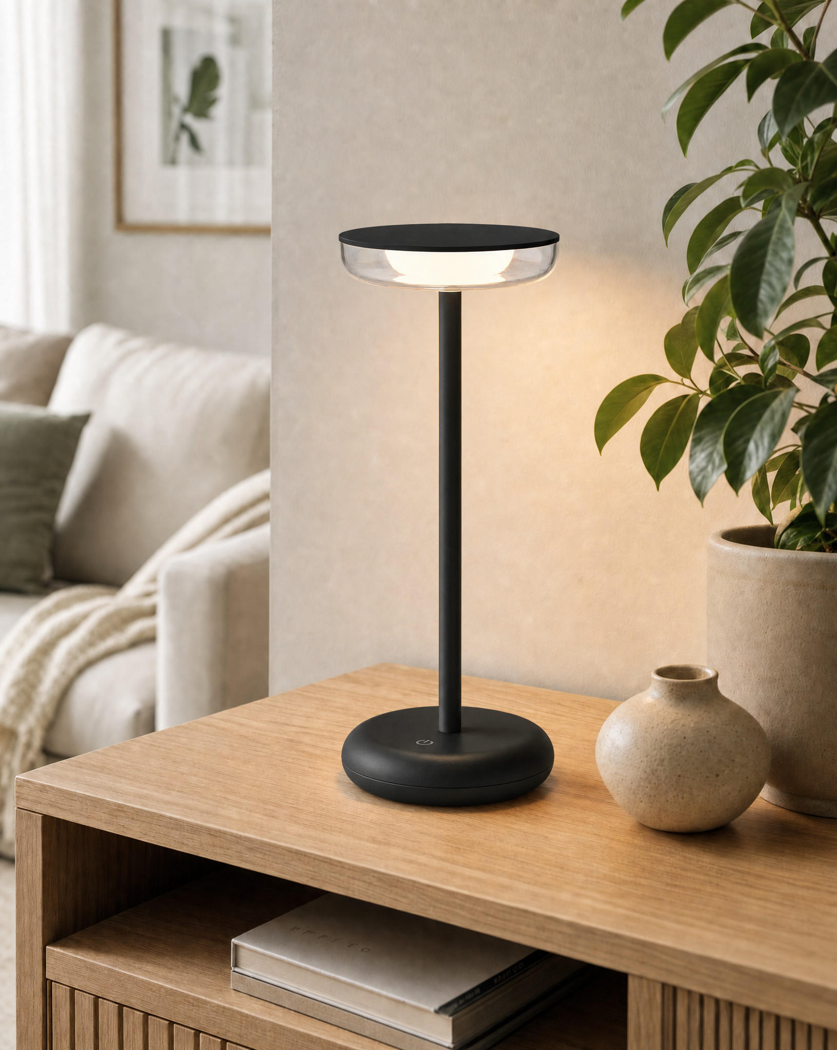 Northpoint Led-Tischlampe Schwarz 11x27.4x11 cm