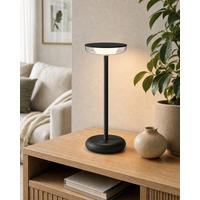 LED-TISCHLAMPE Schwarz Dimmbar Akku 1800mAh 180lm warmweiß Touch USB-C Nachttischleuchte Höhe 27,4 cm - Schwarz, Kunststoff (11/11/27.4cm) - Northpoint