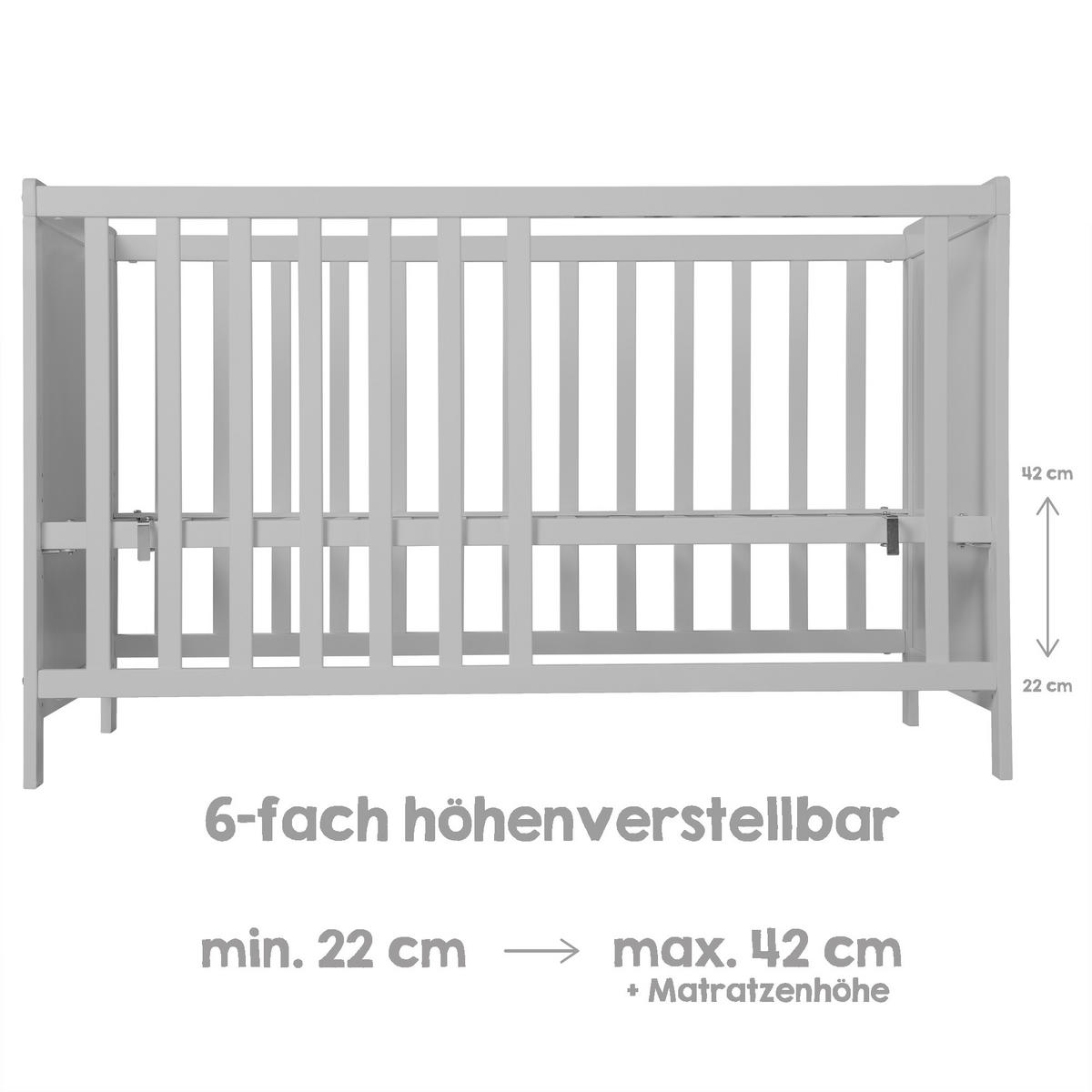 BABYZIMMER-SET Hamburg mit Türen, 2-teilig - Taupe, Holzwerkstoff (66/76/123cm) - Roba