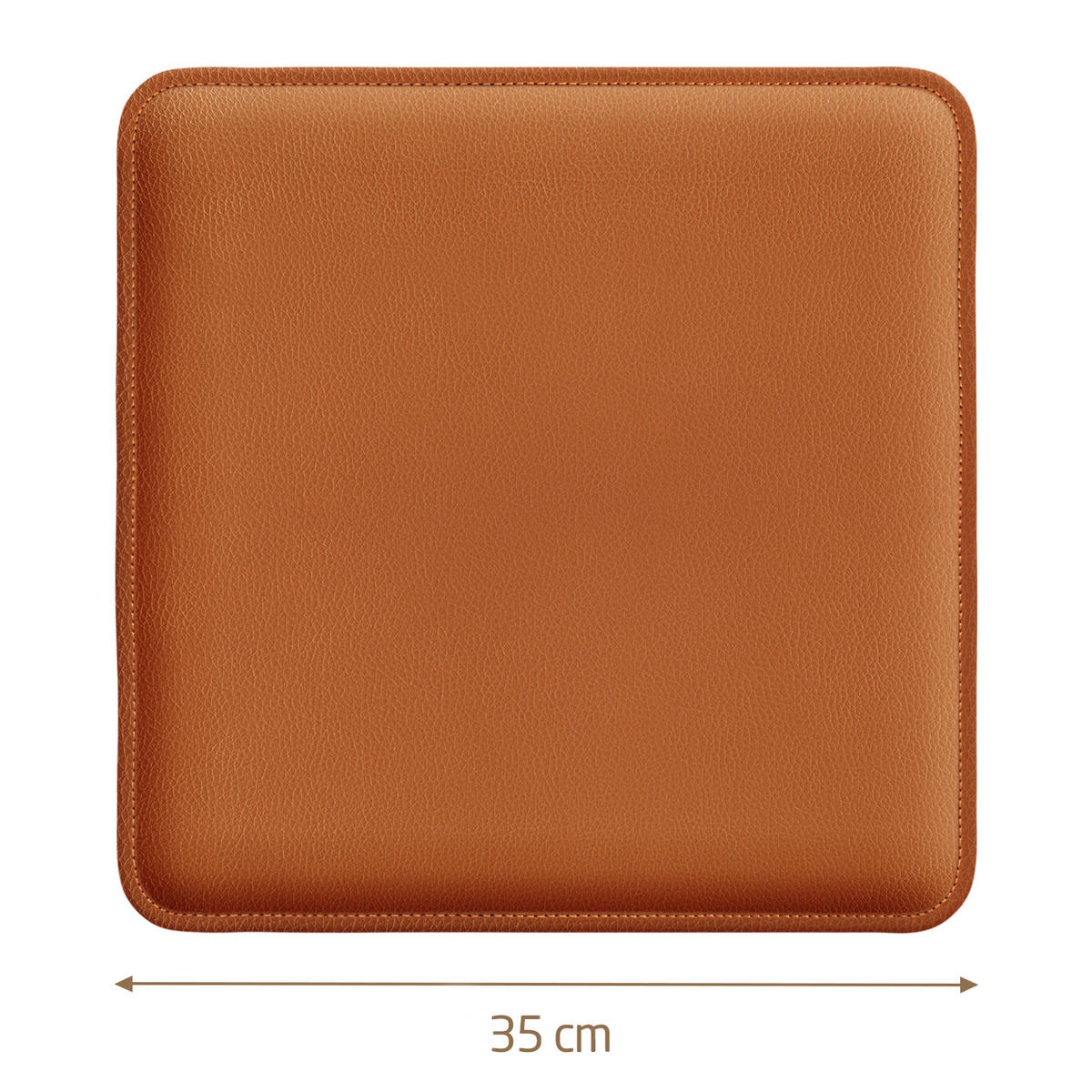SITZKISSEN zum Wenden Filz und Kunstleder 6er Set - Dunkelgrau, Textil (35/35/2cm) - Miqio Design