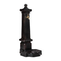STANDBRUNNEN - Dunkelbraun, Metall (47/38/100cm) - Relaxdays
