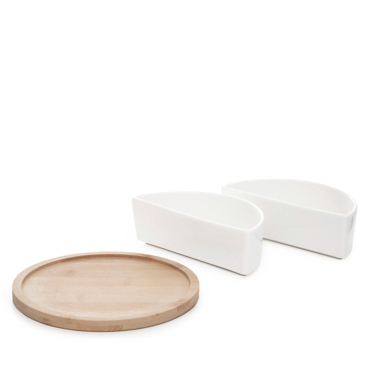 SERVIERSCHALENSET Fincan 20,5/7 cm - Weiß, Keramik (20/7/20cm) - Homla