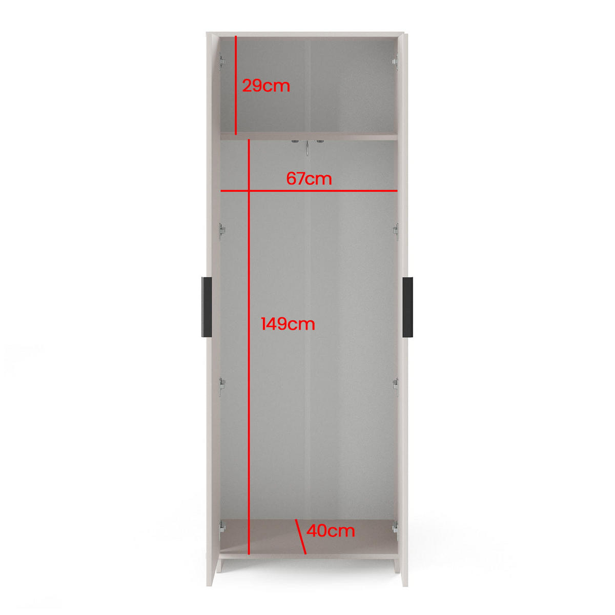 GARDEROBE NAPOLI 4 mit POLSTERPANEELEN GELB - Beige/Gelb, Holzwerkstoff (140/229/40cm) - Jerpax