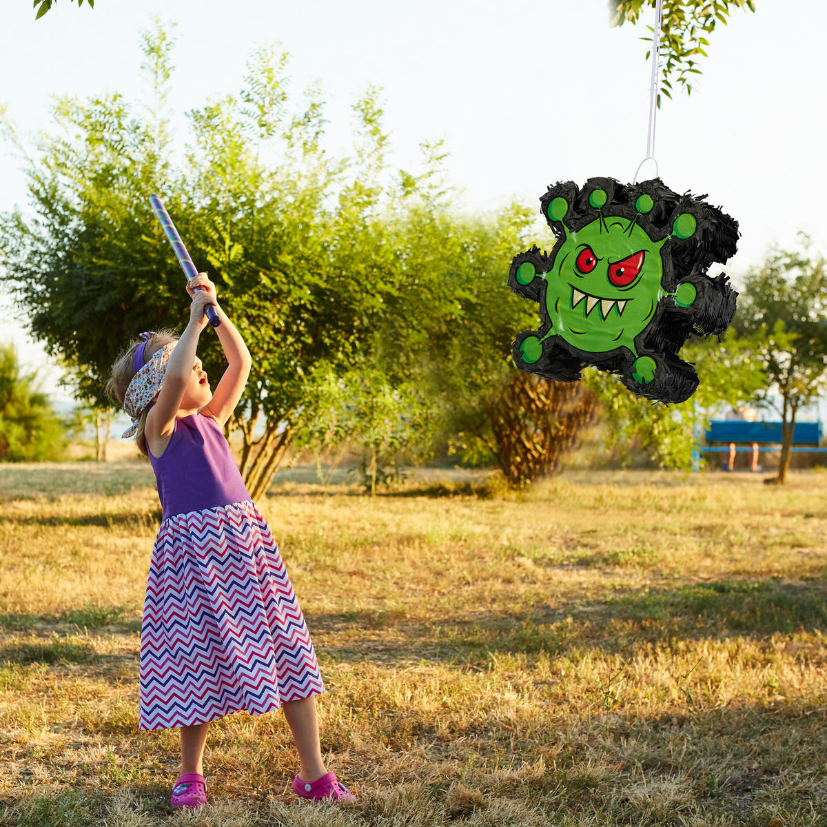 PINATA - Multicolor, Papier/Wellpappe (35/31/10cm) - Relaxdays