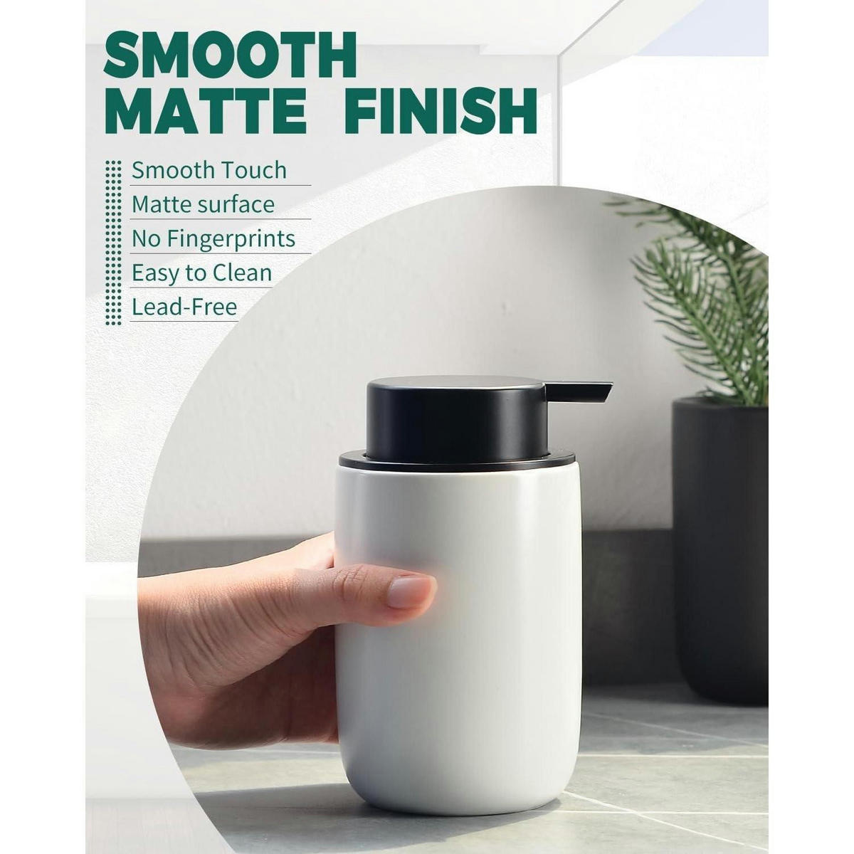 SEIFENSPENDER Keramik Matt Weiß 350 ml - Weiß, Keramik (8/14/8cm)