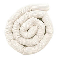 BETTUMRANDUNGSSCHUTZ Bettschlange aus Cord, 200 cm, Vanille - Beige, Textil - MeowBaby