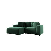 ECKSOFA Megan Xs In Salvador - Dunkelgrün, Holzwerkstoff/Textil (240/165cm) - Fun Möbel