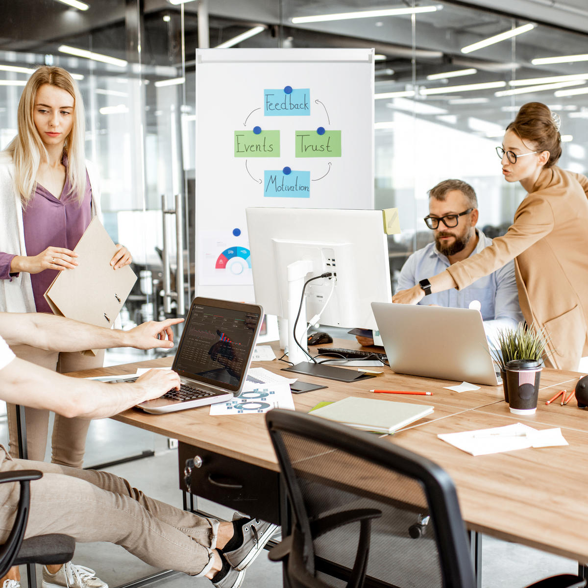 FLIPCHART - Multicolor, Metall (70/185/62cm) - Relaxdays