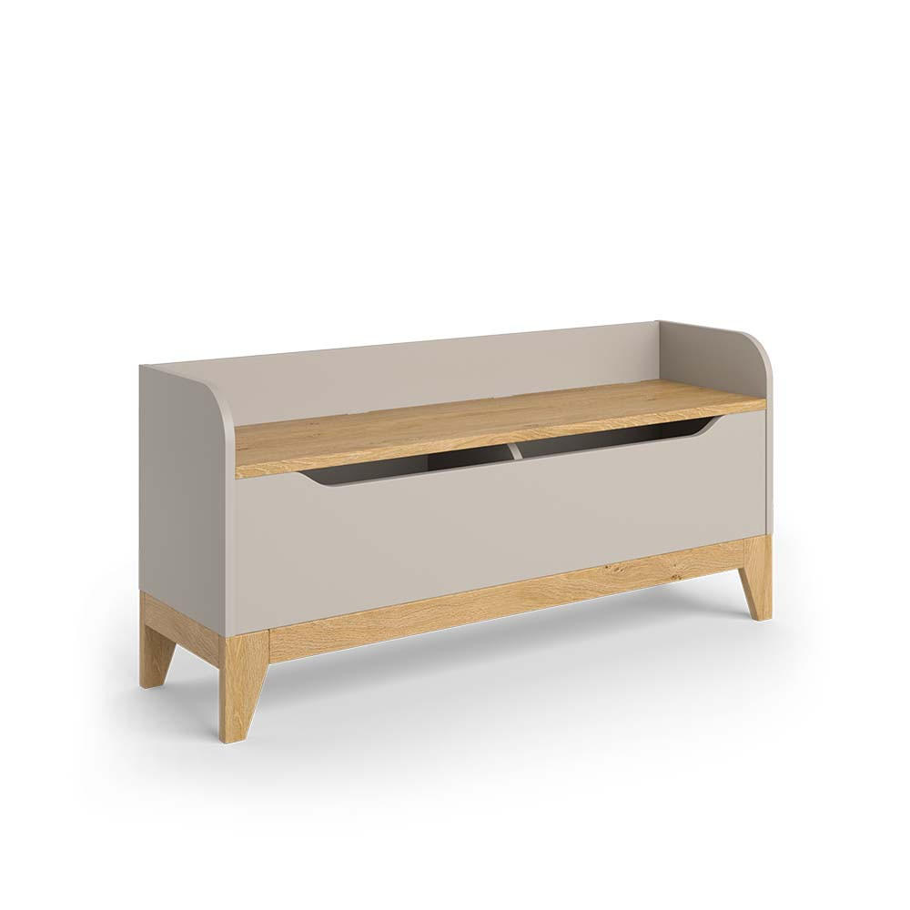SPIELZEUGTRUHE Malia Cashmere-Eiche 107.2 x 50 cm mit Sitzbank - Kaschmir, Holzwerkstoff (107.2/30cm) - VitaliSpa