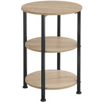 BEISTELLTISCH Colchester,40 x 61 cm,Industrial Holz hell, Eiche Sonoma - Naturfarben, Holz (40/40/61cm) - tectake