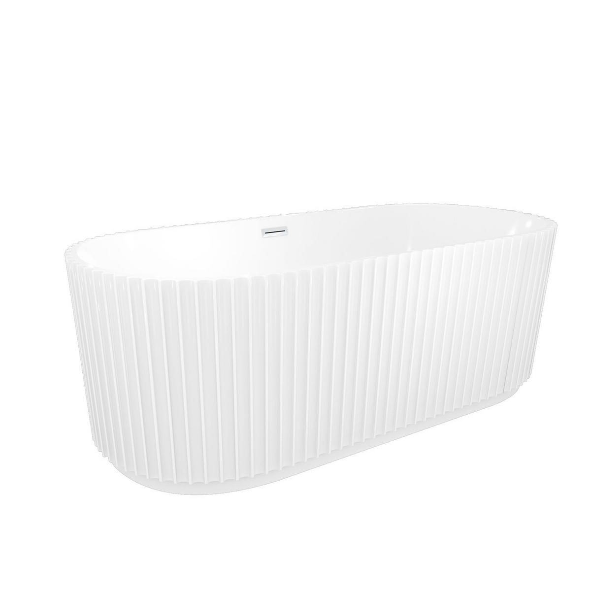 BADEWANNE freistehend F08 170x80cm - Weiß, Glas/Kunststoff (80/58/170cm) - AcquaVapore by Sandra Jentho