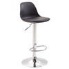 BARHOCKER Kilian, Gestell Metall in Chromoptik, Kunstleder Schwarz - Chromfarben/Schwarz, Kunststoff/Textil (39/100/43cm) - TPFLiving