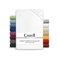 SPANNBETTTUCH Basic Jersey weiss, 140x200 cm - 160x200 cm - Weiß, Textil (160/200cm) - Castell