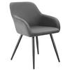 ESSZIMMERSTUHL 1er Set Marilyn 58 x 62 x 82 cm grau/schwarz - Schwarz/Grau, Kunststoff (62/82/58cm) - tectake