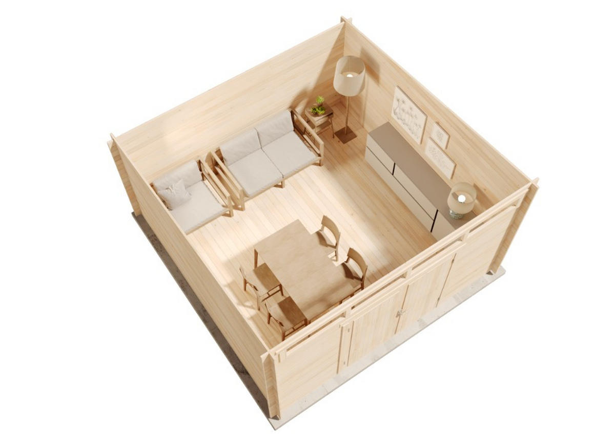 GERÄTEHAUS Holz Maria Viva - Naturfarben, Holz (420/251/440cm) - Alpholz