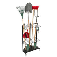 REDSKAPSSTÄLL Svart stål för 34 verktyg - Svart, Metall (43/66/32cm) - Relaxdays