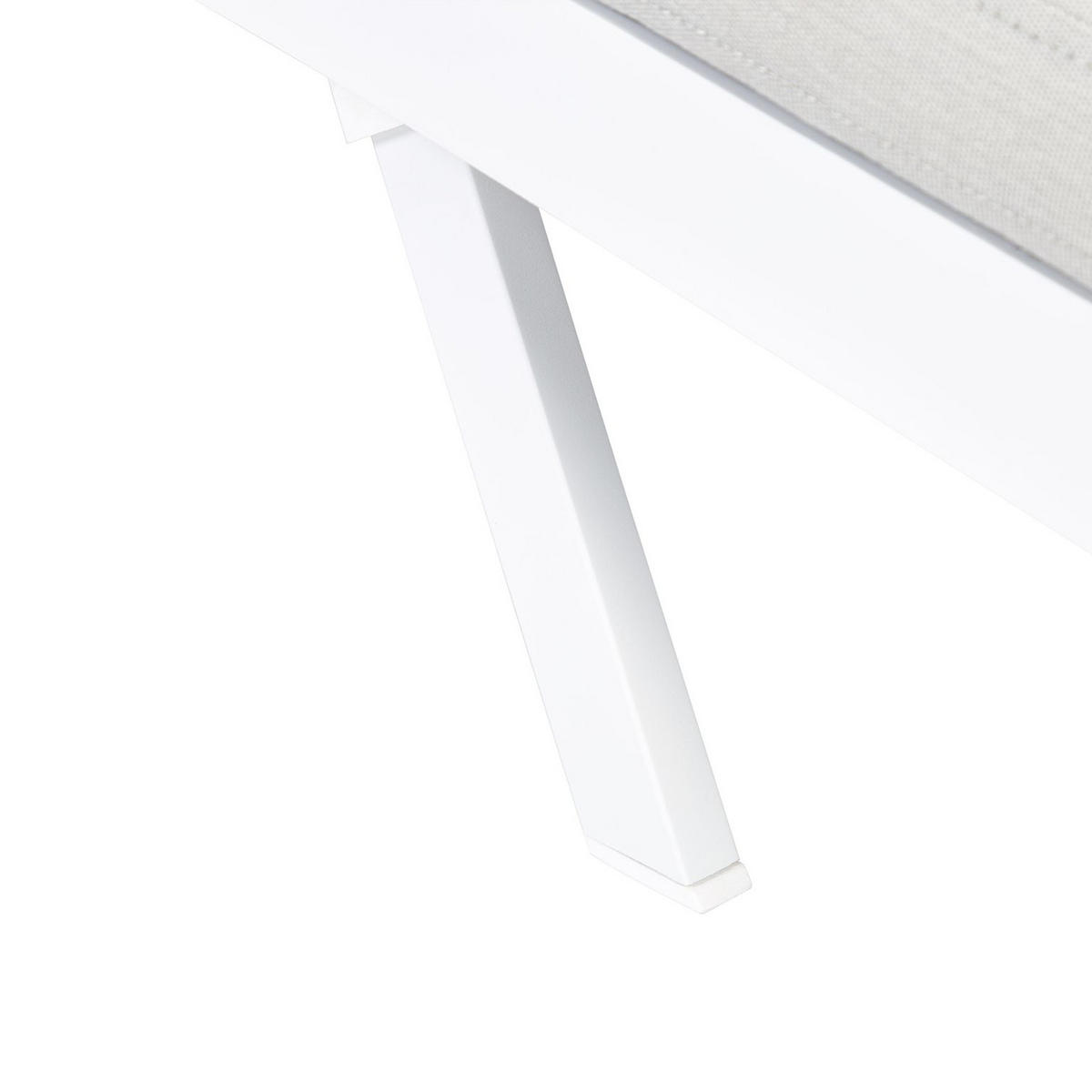 GARTENLIEGE hellgrau Amelia - Hellgrau, Metall (66/38/199cm) - Beliani