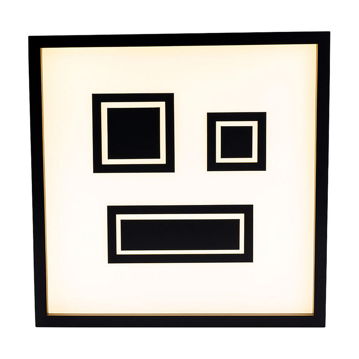 LED DECKENLEUCHTE Backlight Schwarz - Schwarz, Kunststoff (42.3/42.3/4.1cm) - Briloner