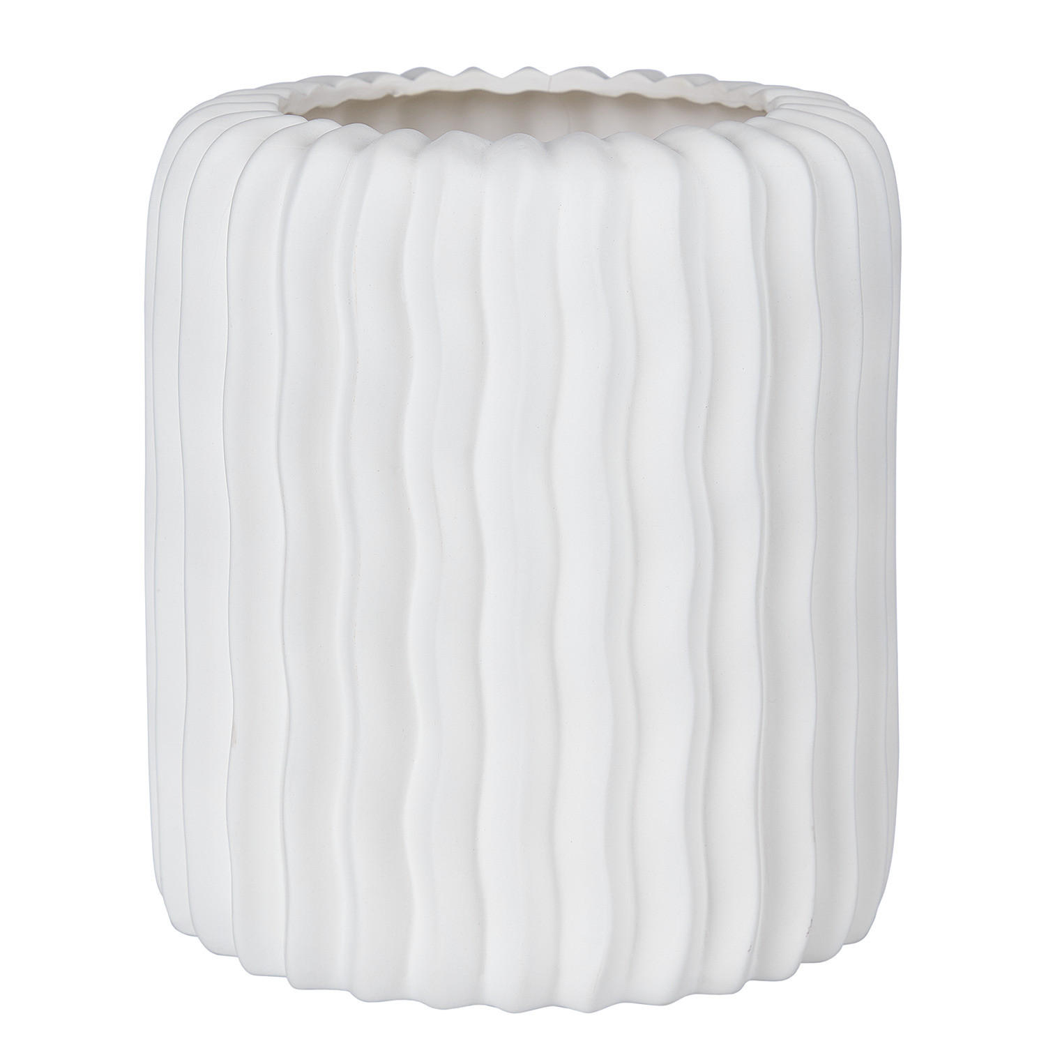 VASE Bon Ton - Weiß, Keramik (20cm) - Butlers