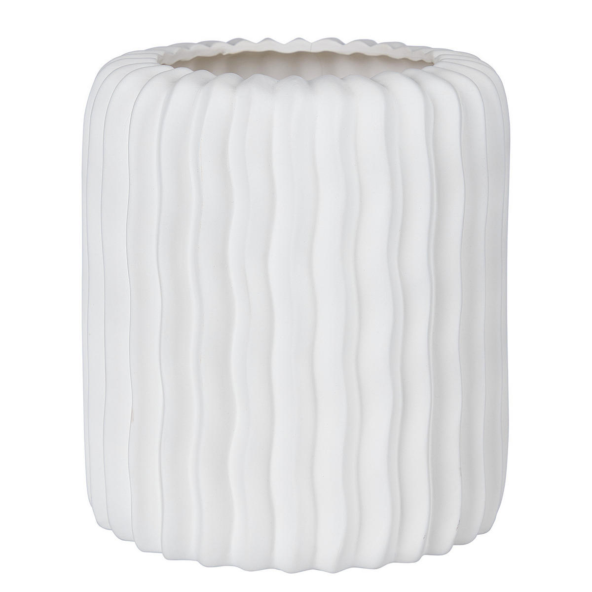 VASE Bon Ton - Weiß, Keramik (20cm) - Butlers