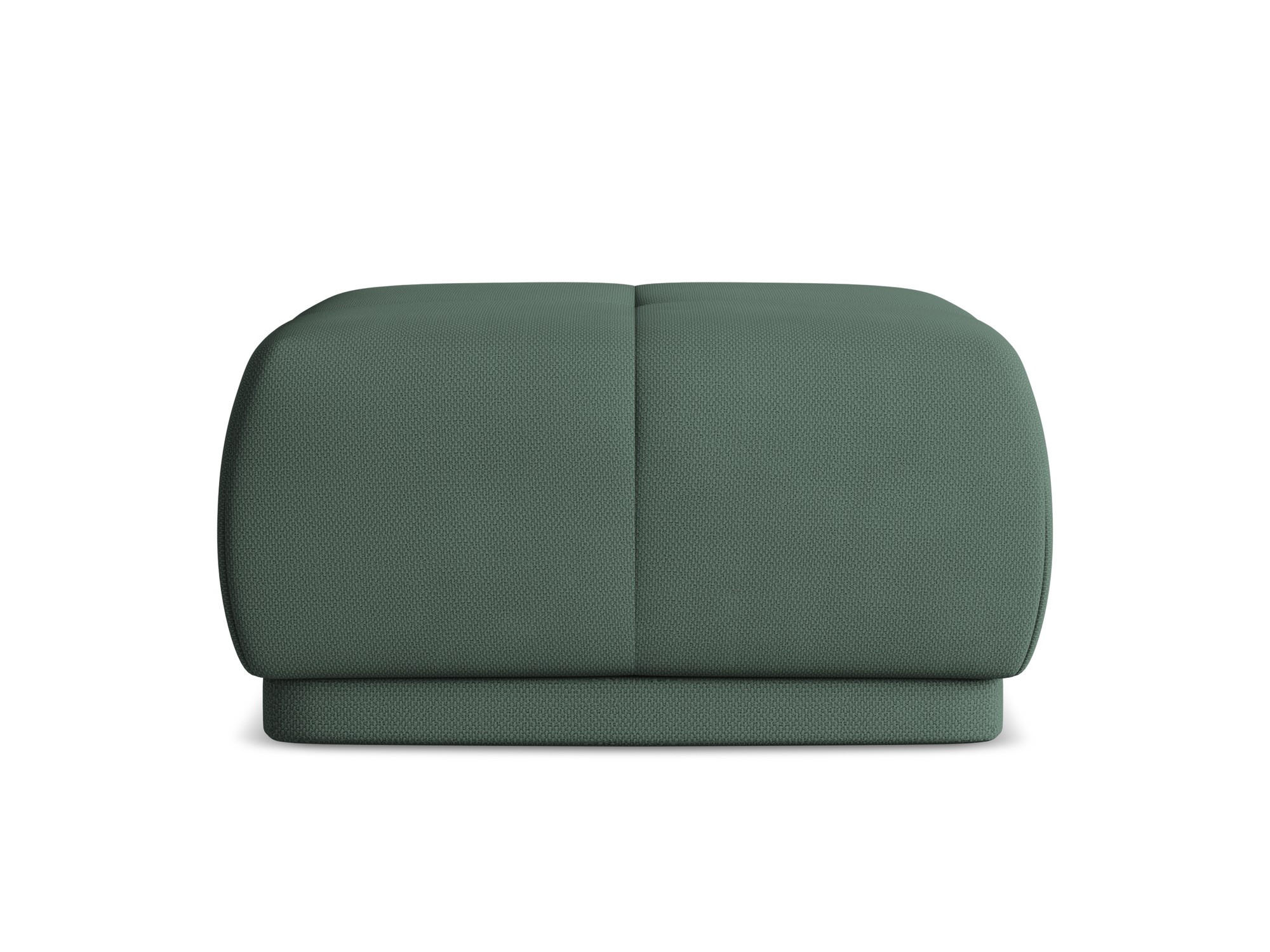 POUF Chenille Stoff Grün - Schwarz/Grün, Kunststoff/Textil (60/35/60cm) - Makamii