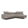 ECKSOFA MORELLO 5-Sitzer, taupe - Taupe/Schwarz, Holzwerkstoff/Textil (287/228cm) - Courtois Laville