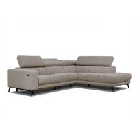 ECKSOFA MORELLO 5-Sitzer, taupe - Taupe/Schwarz, Holzwerkstoff/Textil (287/228cm) - Courtois Laville