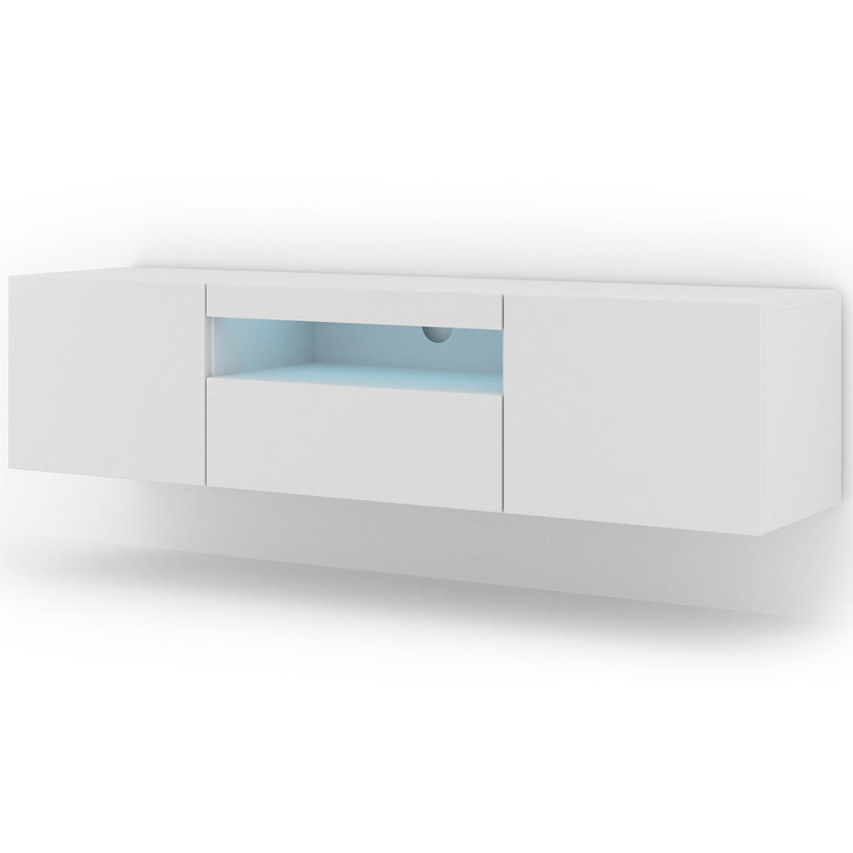 TV-MÖBEL Aurus Weiß - Weiß, Holzwerkstoff (150/36/37cm) - Petits-meubles