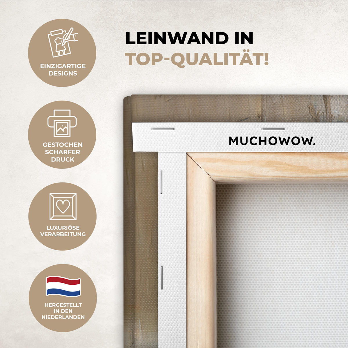 LEINWANDBILD Ölgemälde - Frau - Wein Gemälde 60x40 cm - Hellbraun, Textil (60/40cm) - MuchoWow