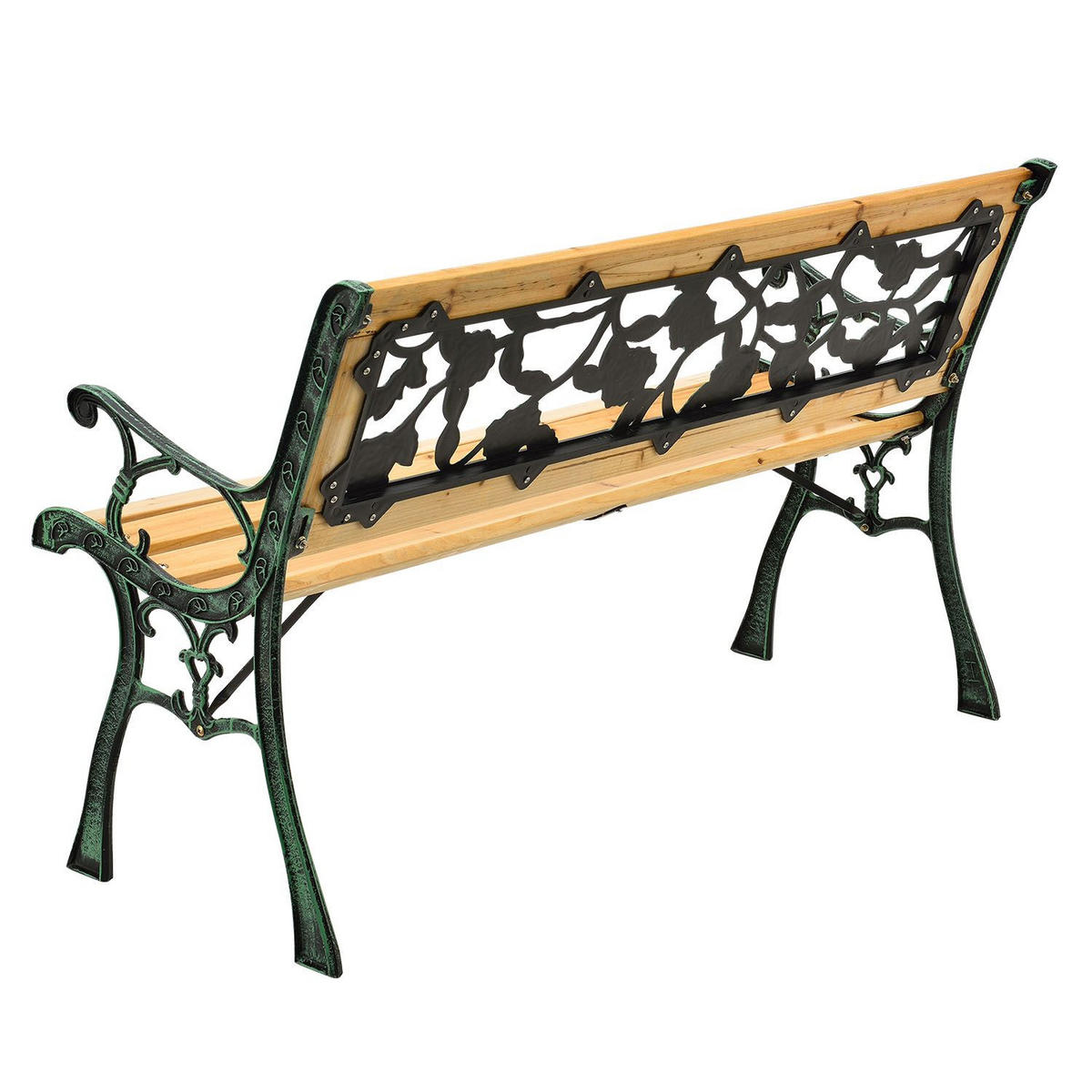 GARTENBANK Venezia 2-Sitzer - Braun, Holz (122/73/54cm) - Juskys