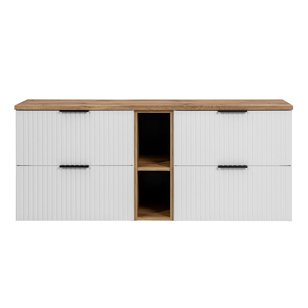 WASCHTISCHUNTERSCHRANK 140.8cm Adriel Weiß - Weiß, Holzwerkstoff (140.8/59/46cm) - Petits-meubles