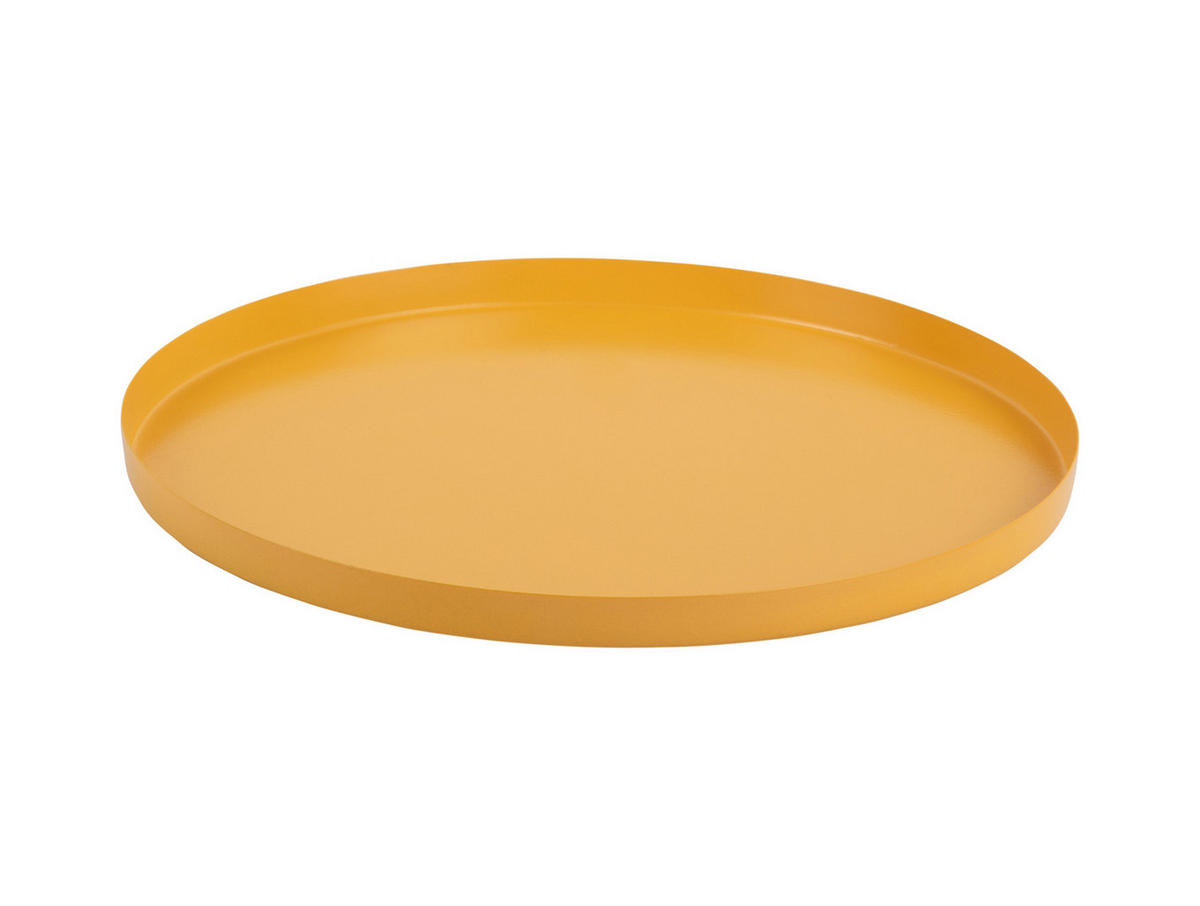 SERVIERTABLETT Servir 25/25/1 cm - Gelb, Metall (25/1/25cm) - Present Time