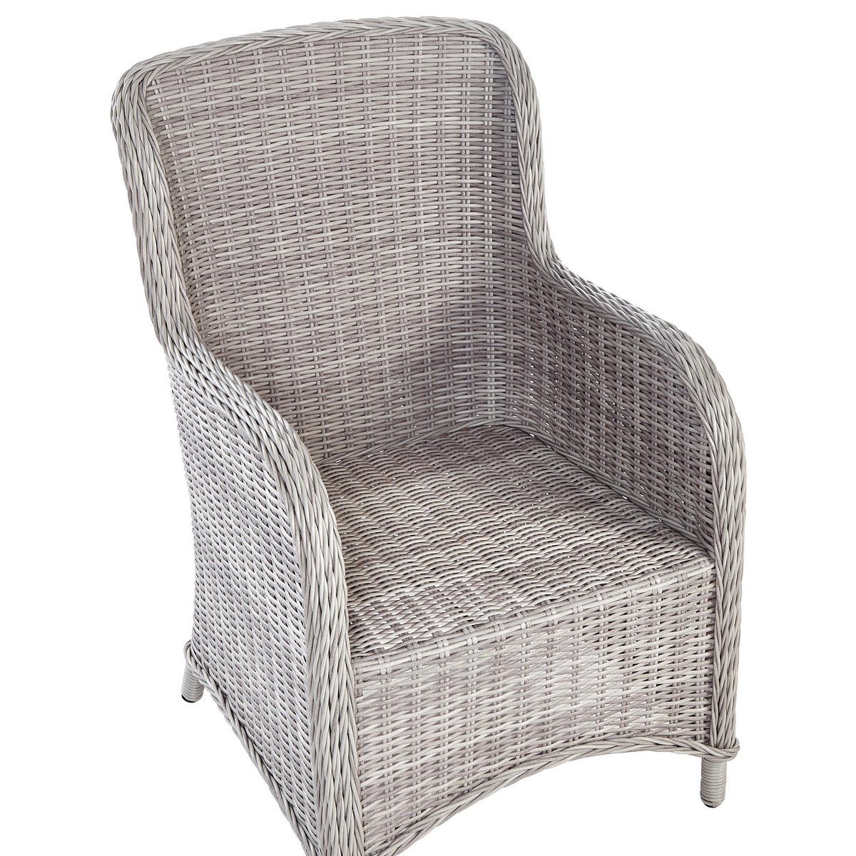 GARTENSTUHL 2er-Set Taupe Cascais - Beige/Grau, Kunststoff (60/96/73cm) - Beliani