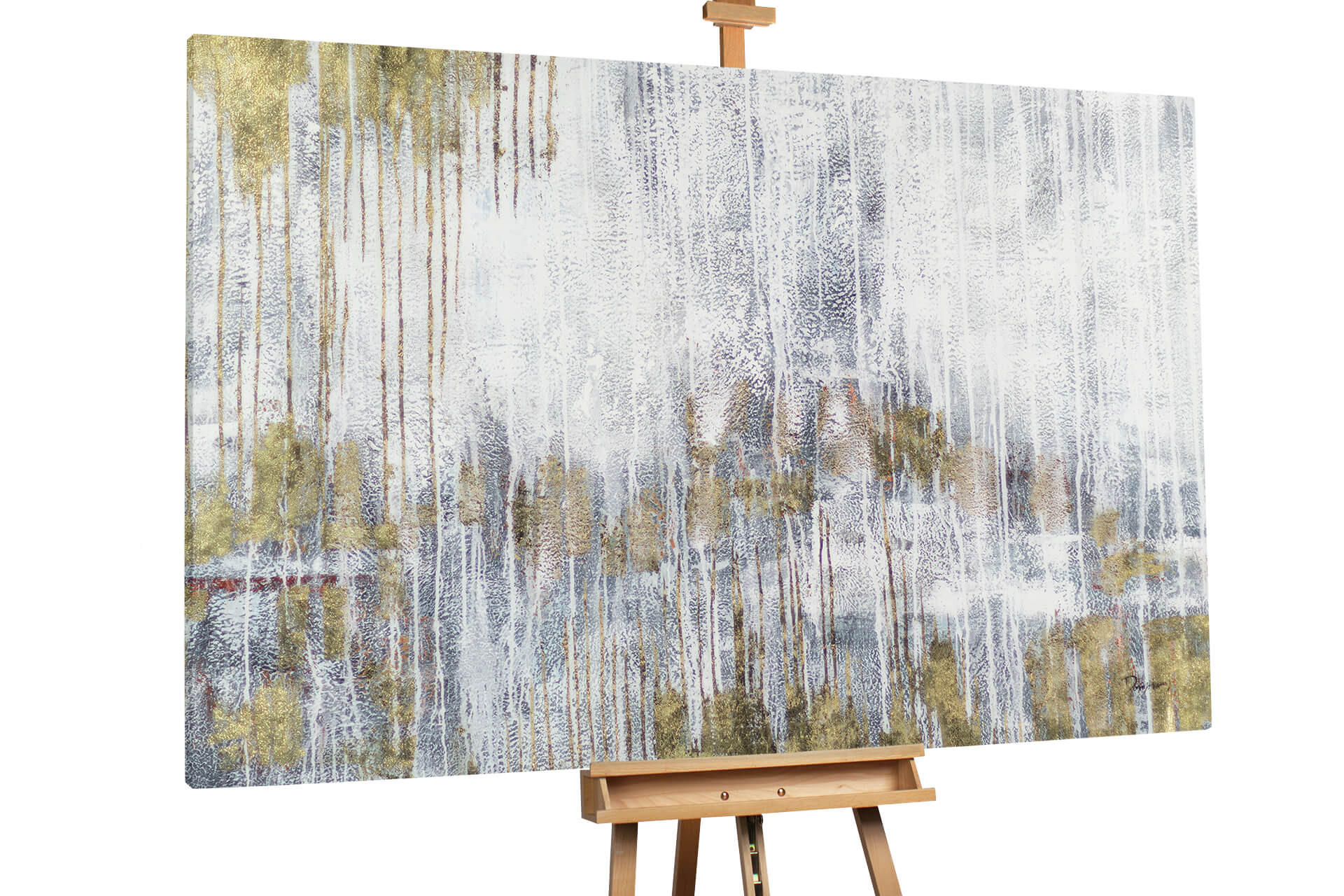 XXL ÖLGEMÄLDE Grau 180/120 cm - Grau, Textil (180/120cm) - KUNSTLOFT