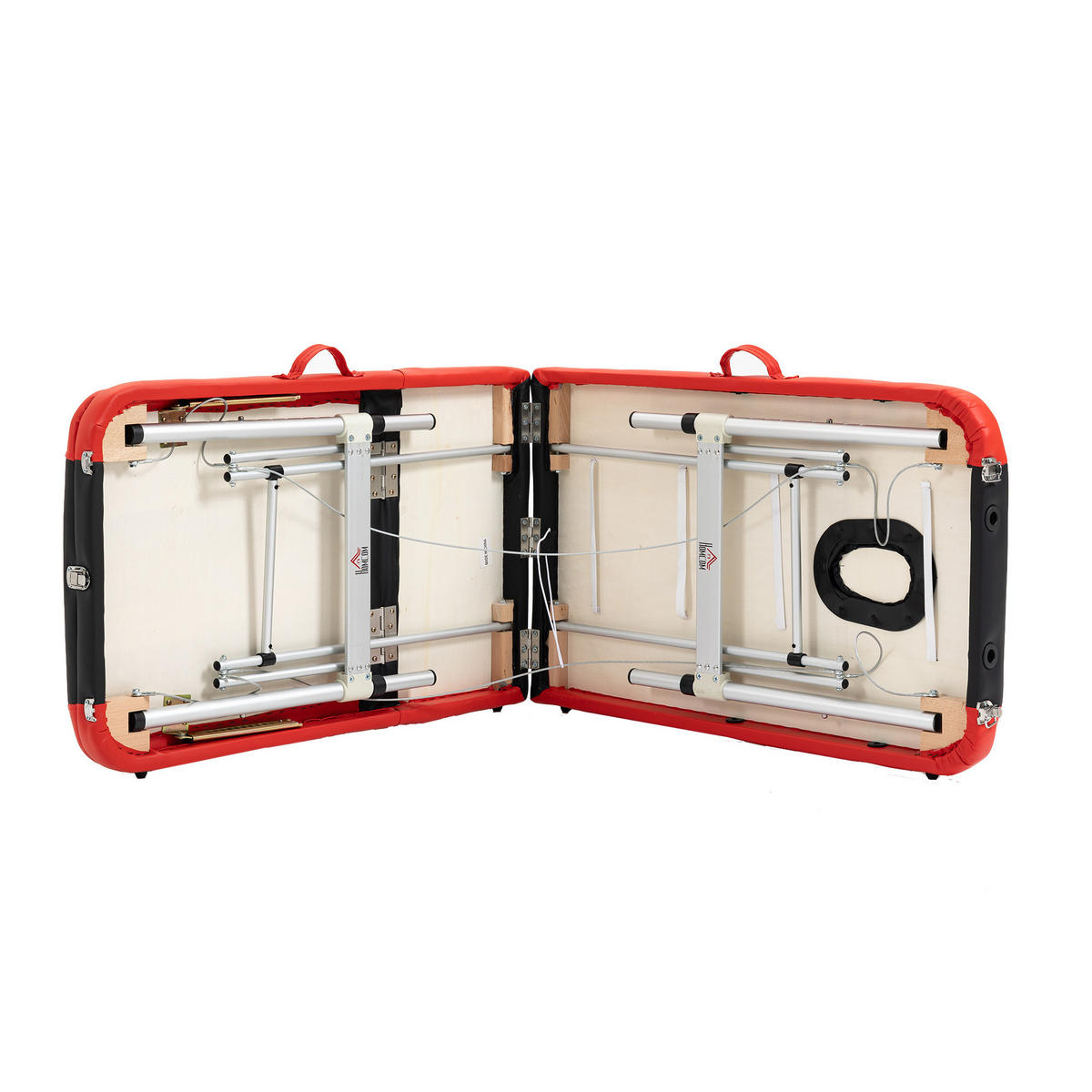 MASSAGELIEGEN höhenverstellbarer Massagetisch Massagebett Aluminium Kunststoff - Multicolor, Metall (81/84/215cm) - HOMCOM